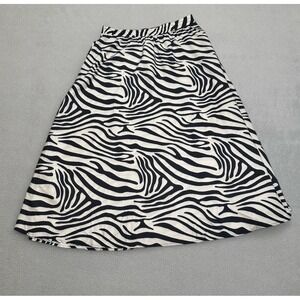 S.DEER Zebra Print Midi Skirt XL Womens Elastic Waist A Line Pull On S Deer